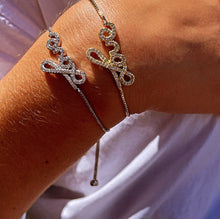 Load image into Gallery viewer, 18k Gold Filled Love Bracelet: Cubic Zirconia Slider Bracelet
