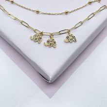 Load image into Gallery viewer, 18k Gold Filled Multi-Color CZ Butterfly Charm Anklet
