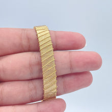 Load image into Gallery viewer, 18k Gold Filled Cuff Bracelet: Wrapped Gold Thread Bangle
