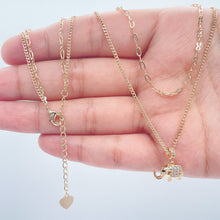 Load image into Gallery viewer, 18k Gold Filled Layered Necklace: Elephant Charm, Good Luck Jewelry

