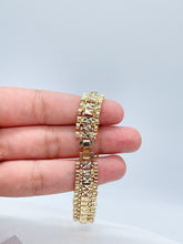 Load image into Gallery viewer, Vintage Diamond Cut Style 18k Gold Filled Thick X - Patterns Bracelet, Motion Bracelets, Jewelry
