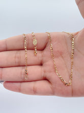 Load image into Gallery viewer, 18k Gold Filled 3x1 Figaro 2.5mm Chain Necklace Supplies
