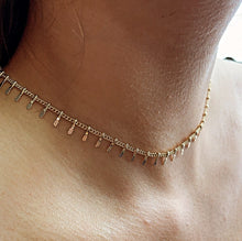 Load image into Gallery viewer, 18k Gold Filled Fringe Choker Necklace: Bohemian Dangle Chain

