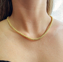 Load image into Gallery viewer, 4mm 18k Gold Filled Mesh Shiny Tube Necklace Making
