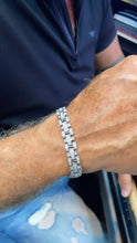 Load image into Gallery viewer, Iced 18k Gold Filled Link Bracelet: Micro Pave Cubic Zirconia
