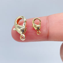 Load image into Gallery viewer, 18k Gold Filled Lobster Claw Clasps: Jewelry Supplies - Pack of 3
