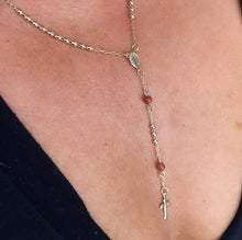 Load image into Gallery viewer, 18k Gold Filled Beaded Rosary With Brown Aventurine Beads With Guadalupe And
