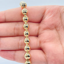 Load image into Gallery viewer, 18k Gold Filled Beaded Bracelet: 8mm Ball Bead Women's Jewelry
