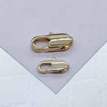 Load image into Gallery viewer, 18k Gold Filled Lobster Claw Clasps: Jewelry Supplies - Pack of 3

