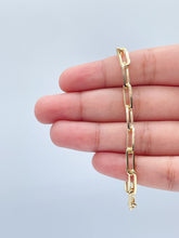 Load image into Gallery viewer, Vintage Style Paper Clip Chain in 18k Gold Filled Necklace or Bracelet Supplies Designers
