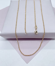 Load image into Gallery viewer, 18k Gold Filled 1mm Rolo Chain Necklace Supplies Designers
