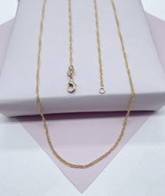 Load image into Gallery viewer, 18k Gold Filled 1mm Dainty Singapore Chain Necklace Supplies Creative Styling and Design Layers
