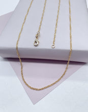 Load image into Gallery viewer, 18k Gold Filled 1mm Dainty Singapore Chain Necklace Supplies Creative Styling and Design Layers
