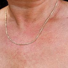 Load image into Gallery viewer, 18k Gold Filled 1mm Dainty Singapore Chain Necklace Supplies Creative Styling and Design Layers
