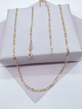 Load image into Gallery viewer, 18k Gold Filled 3x1 Figaro 2.5mm Chain Necklace Supplies
