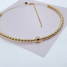 Load image into Gallery viewer, 18k Gold Filled Hard Omega with Small and Medium Gold Beads

