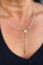 Load image into Gallery viewer, 18k Gold Filled Beaded Necklace Featuring Center Sun Rays Textured Heart And
