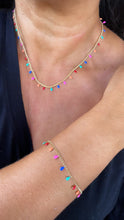 Load image into Gallery viewer, 18k Gold Filled Little Colorful Enamel Tear Drop Charms Set Necklace and Bracelet Supplies
