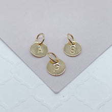 Load image into Gallery viewer, 18k Gold Filled Small Letter Medallion Set
