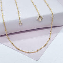 Load image into Gallery viewer, 18k Gold Filled 1mm Satellite Chain Featuring Curb Link Style
