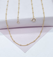 Load image into Gallery viewer, 18k Gold Filled 1mm Satellite Chain Featuring Curb Link Style
