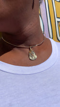 Load image into Gallery viewer, 18k Gold Filled Sphinx Pendant With Zircon Stone Eyes
