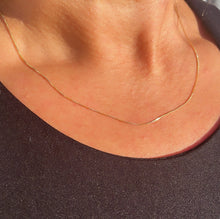 Load image into Gallery viewer, 18k Gold Filled Ultra Thin 0.6mm Diamond Cut Box Chain
