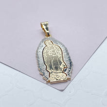 Load image into Gallery viewer, 18k Gold Filled Guadalupe Pendant Two Tone Color
