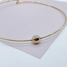 Load image into Gallery viewer, 18k Gold Filled Hard Omega with Centered Small Gold Bead
