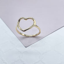 Load image into Gallery viewer, 18k Gold Filled Simple Open Gold Heart Ring

