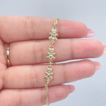 Load image into Gallery viewer, 18k Gold Filled Teddy Bear Engraved Link Kids Bracelet
