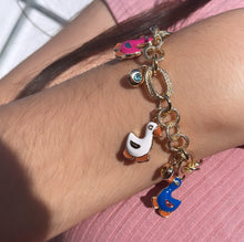 Load image into Gallery viewer, 18k gold Filled Colorful Duck Charm Bracelet Wholesale Jewelry
