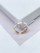 Load image into Gallery viewer, 18k Gold Filled Colorful Enamel Stackable Rings With Small Stones
