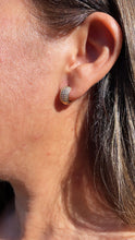 Load image into Gallery viewer, 18k Gold Filled Extra Small Pave Cubic Zirconia Hoop Earrings
