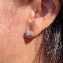 Load image into Gallery viewer, 18k Gold Filled Tiny Micro Pave Cubic Zirconia Hoop Earrings

