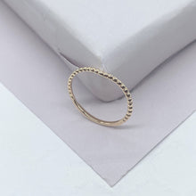 Load image into Gallery viewer, 18k Gold Filled Minimalistic Beaded Gold Stackable Ring
