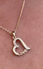 Load image into Gallery viewer, 18k Gold Filled Heart written Love Charm
