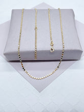 Load image into Gallery viewer, 18k Gold Filled 2mm Flat Beaded Necklace
