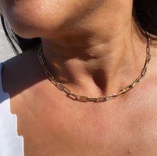 Load image into Gallery viewer, Vintage Style Paper Clip Chain in 18k Gold Filled Necklace or Bracelet Supplies Designers
