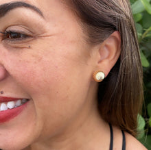 Load image into Gallery viewer, 18k Gold Filled Half Sphere Umbrella Textured Earrings
