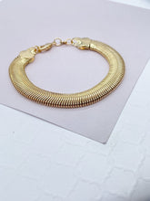 Load image into Gallery viewer, 18k Gold Filled Thick Soft Snake Style Bracelet
