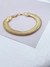 Load image into Gallery viewer, 18k Gold Filled Thick Soft Snake Style Bracelet
