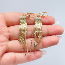 Load image into Gallery viewer, 18k Gold Filled Long Fringe Dangling EarringsWholesale Jewelry Supplies
