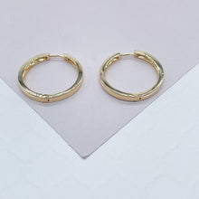 Load image into Gallery viewer, 18k Gold Filled Medium Sharpe Edged Plain Hoop EarringsWholesale Jewelry Supplies

