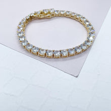 Load image into Gallery viewer, 18k Gold Filled Shiny Zicornia Tennis Bracelet Wholesale Jewelry Supplies
