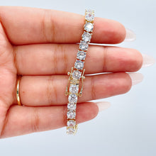 Load image into Gallery viewer, 18k Gold Filled Shiny Zicornia Tennis Bracelet Wholesale Jewelry Supplies
