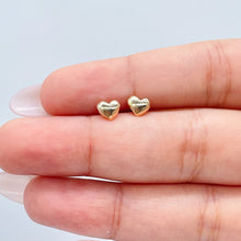 Load image into Gallery viewer, 18k Gold Filled Simple Baby Heart Earrings Wholesale Jewelry Supplies
