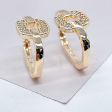 Load image into Gallery viewer, 18k Gold Filled Zircon Single Link Earring
