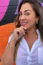 Load image into Gallery viewer, 18k Gold Filled 10mm Thick Paper Clip Set necklace and bracelet Wholesale Jewelry Supplies
