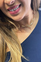 Load image into Gallery viewer, 18k Gold Filled Smooth Long Paper Clip Set With Toggle Enclosure
